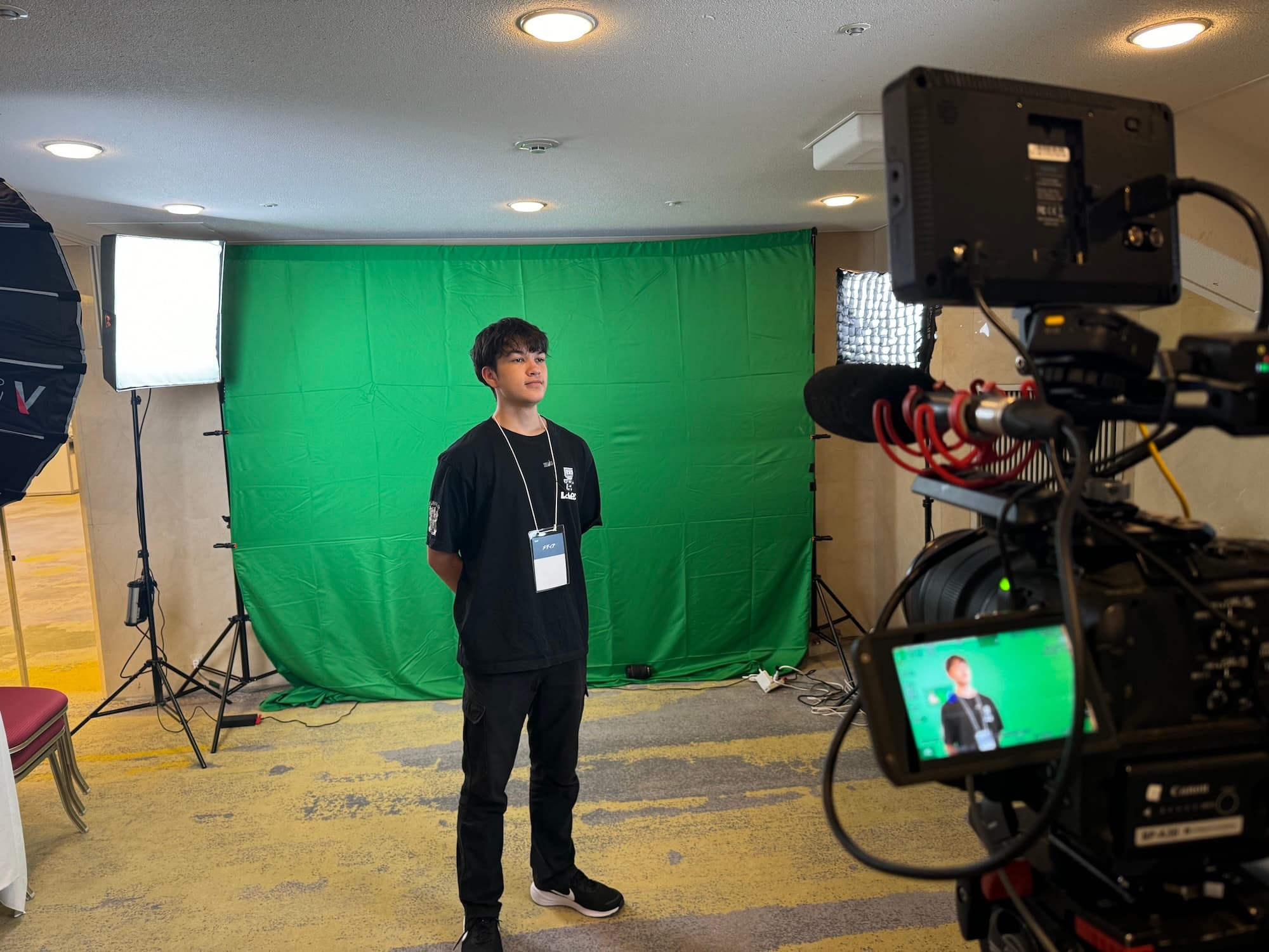 Green screen testimonial recording in Tokyo Japan